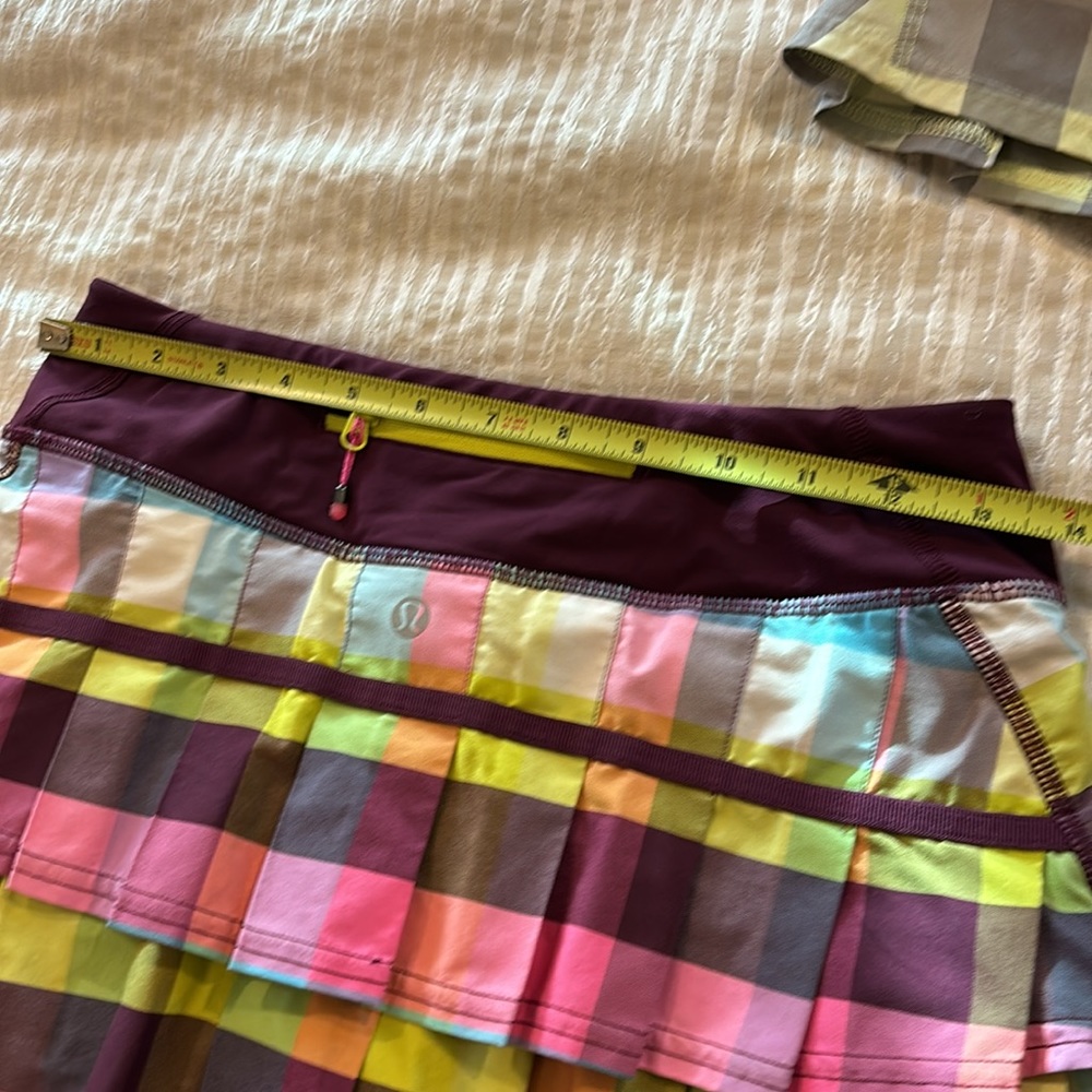 Lululemon Plaid skirt- purple and pinki - Picture 7 of 9